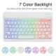 Wireless Tablet Cover RGB Keyboard Portable Keyboard Case Compatible For Galaxy Tab A9+ 11-inch (2023) SM-X210/X216/X218 blue + RGB keyboard