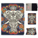 For iPad Pro 11 Laptop Protective Case Smart Stay Color Painted PU Cover with Front Snap Crown cat