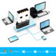 Bluetooth 5.3 Adapter Usb Wireless Audio Receiver Transmitter Dongle For Desktop Computer Laptop black