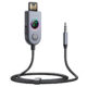 Wireless Car Adapter Noise Cancellation AUX Receiver With Night Vision Atmosphere Light Ring Independent Calling Key Receiver