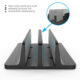 Vertical Laptop Stand Computer Desktop Display Holder Storage Shelves Stand Base for Home Office black