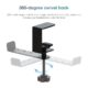Headphone Hook 360 Degree Rotation Metal Earphone Hook Black