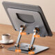2028 Laptop Stand Aluminum Alloy Computer Riser Adjustable Foldable Laptops Elevator PC Cooling Mount For 4.7-12 Inch Laptop Tablet Phones grey