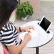 Portable Laptop Desk Tray Outdoor Learning Desk Lazy Tables Laptop Stand Holder for Bed Sofa Dark green