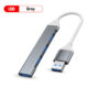 4-port Usb 3.0 Hub High-speed Type-c Splitter 5gbps For Pc Computer Accessories Multi Port Hub Usb 3.0 2.0 USB gray