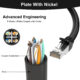 Gigabit Ethernet Splitter Rj45 Male To 2 Female Adapter Cable Ethernet Socket Connector Extension Cable black