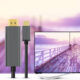 Metal 3.1 Usb C To Hdmi-compatible Cable Adapter 4k 30hz 1.8m Mirror Mode Extended Mode Black