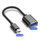 Mini To Usb 2.0 A Female OTG Adapter  Cable 0.08 Copper Wires Conversion Adapter Cable Black