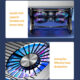 Foldable Laptop Holder Stand Cooling Pad Table Bracket with Radiator Silent Fan