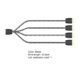 Coolmoon Argb Splitter 5v 3 Pins 1 To 4 Universal 33.5cm Motherboard Argb Extension Cable With Desktop Protective Cap 1 to 4 extension cord