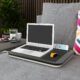 Portable Laptop Desk Tray Outdoor Learning Desk Laptop Stand Holder for Bed Sofa Office Home gray