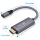 Type C Female To Hdmi-compatible Male 0.2m 4k60hz Adapter For 1080p 720p black