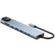 Usb C Hub Type-c 3.1 To 4k Hdmi-compatible Rj45 Usb Sd/tf Card Reader Pd Fast Charge 8-in-1 Usb  Dock silver