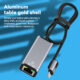 100mbps Wire Controlled Network Cable Adapter Compatible For Iphone To Rj45 Ethernet Lan Adapter Pd20w Charging silver gray