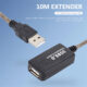 USB Extension Cable 5M 10M/16.4Ft 32.8Ft USB Type A Male To Female Extension Cord High Data Transfer Compatible For USB Flash Drive Hard Drive Card Reader Printer Keyboard Mouse 5 meters