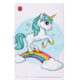 For Samsung T510/T515 Laptop Protective Case with Front Snap Cute Cartoon Color Painted Smart Stay PU Cover  single horned horse