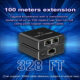 Ethernet Cable Splitter 1 Input 2 Output Ethernet Splitter High Speed 1000Mbps Network Adapter With USB Power Cable Ethernet LAN Network Adapter Hub For Computer black