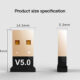 5.0  Bluetooth  Adapter Usb Wireless Audio Music Stereo Adapter Dongle Receiver For Tv Pc CSR4.0