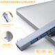 4-in-1 Usb C Hub 1pc Type-c To 2pcs Usb2.0 1pc Usb3.0 Docking Station Extension Base For Computer Accessories silver gray