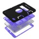 For IPAD MINI 4 PC+ Silicone Hit Color Armor Case Tri-proof Shockproof Dustproof Anti-fall Protective Cover  Black + purple