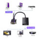 VGA  To  Hdmi-compatible  Converter Adapter Cable With Audio Cable Laptop To Monitor Black