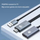 Metal Hdmi-compatible To Dp Female + Usb Power Supply Line 8k 30hz Adapter  Cable Silver