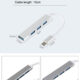 USB C Hub 4 Multi-Port USB Type-C Hub With USB2.0 USB3.0 OTG Function USB Splitter Adapter Compatible For Win7/8/10 type-C silver