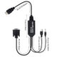 Connector  Cable VGA To Hdmi-compatible Converter One-way With Audio 1.5m Black