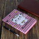 For Samsung T590 Laptop Protective Case Color Painted Smart Stay PU Cover with Front Snap Crown cat