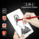 2 in 1 Stylus Pen Capacitive Screen Touch Pencil Drawing Pen for Tablet Android Smartphone Silver