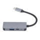 3 in 1 USB 3.1 To Type-C  To HDMI HUB DP Docking Station gray
