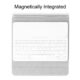 for Apple iPad Pro 11 Inch Magnetic Wireless Bluetooth Smart Sleep Keyboard Protective Case Pink leather case + white glass keyboard