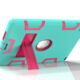 For iPad air2/iPad 6/iPad pro 9.7 2016 PC+ Silicone Hit Color Armor Case Tri-proof Shockproof Dustproof Anti-fall Protective Cover  Black + mint green