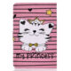 Universal Laptop Protective Cover Color Painted 8 Inches PU Case with Front Snap Crown cat